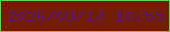 文字の大きさ：4、枠の色：65d24c、背景の色：721c04、文字の色：5f1868 無料ブログパーツのブログ時計