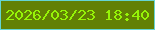 文字の大きさ：4、枠の色：65d4d3、背景の色：628004、文字の色：96f407 無料ブログパーツのブログ時計