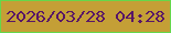 文字の大きさ：5、枠の色：65d74b、背景の色：c49f36、文字の色：581667 無料ブログパーツのブログ時計