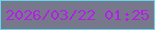文字の大きさ：1、枠の色：65d7ed、背景の色：78788d、文字の色：b120e3 無料ブログパーツのブログ時計
