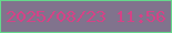 文字の大きさ：5、枠の色：65d88b、背景の色：81738d、文字の色：d44387 無料ブログパーツのブログ時計