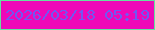 文字の大きさ：4、枠の色：65e19f、背景の色：ee08b8、文字の色：7058f2 無料ブログパーツのブログ時計