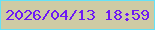 文字の大きさ：1、枠の色：65e2f6、背景の色：cecba4、文字の色：6d18f5 無料ブログパーツのブログ時計