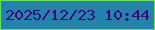 文字の大きさ：5、枠の色：65e457、背景の色：2582ab、文字の色：370979 無料ブログパーツのブログ時計