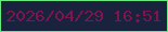 文字の大きさ：4、枠の色：65e87f、背景の色：19233d、文字の色：7d164d 無料ブログパーツのブログ時計