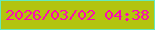 文字の大きさ：1、枠の色：65eaba、背景の色：b3c40f、文字の色：fc09b4 無料ブログパーツのブログ時計