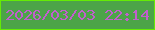 文字の大きさ：5、枠の色：65eb05、背景の色：4ca448、文字の色：c15fcd 無料ブログパーツのブログ時計