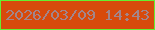 文字の大きさ：2、枠の色：65ee31、背景の色：d74a0c、文字の色：a2858b 無料ブログパーツのブログ時計
