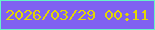 文字の大きさ：2、枠の色：65f3c9、背景の色：8061f1、文字の色：e2d603 無料ブログパーツのブログ時計