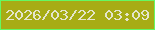 文字の大きさ：3、枠の色：65f863、背景の色：a7ac15、文字の色：e4e5cc 無料ブログパーツのブログ時計