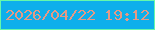 文字の大きさ：3、枠の色：65f8ab、背景の色：0eafeb、文字の色：e49a86 無料ブログパーツのブログ時計