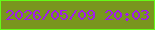 文字の大きさ：2、枠の色：65fa19、背景の色：79961e、文字の色：a119ee 無料ブログパーツのブログ時計
