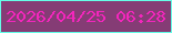 文字の大きさ：4、枠の色：65fce7、背景の色：853c75、文字の色：f326bc 無料ブログパーツのブログ時計
