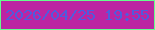 文字の大きさ：4、枠の色：65fe8d、背景の色：bc25a2、文字の色：4f5cdd 無料ブログパーツのブログ時計