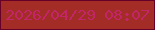 文字の大きさ：1、枠の色：660029、背景の色：a42c27、文字の色：c32668 無料ブログパーツのブログ時計
