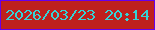 文字の大きさ：4、枠の色：6600eb、背景の色：be201d、文字の色：34d3d7 無料ブログパーツのブログ時計