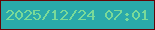 文字の大きさ：3、枠の色：660305、背景の色：2aa9aa、文字の色：7ada99 無料ブログパーツのブログ時計
