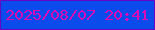 文字の大きさ：4、枠の色：6604c4、背景の色：0c4beb、文字の色：d70cb8 無料ブログパーツのブログ時計