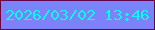 文字の大きさ：4、枠の色：660544、背景の色：7c83fa、文字の色：08fceb 無料ブログパーツのブログ時計
