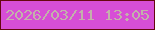 文字の大きさ：4、枠の色：66070f、背景の色：d74ed6、文字の色：c3b1ab 無料ブログパーツのブログ時計
