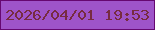 文字の大きさ：1、枠の色：660871、背景の色：9e54c9、文字の色：772b41 無料ブログパーツのブログ時計