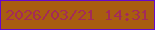 文字の大きさ：3、枠の色：6609cc、背景の色：a85d11、文字の色：a42b58 無料ブログパーツのブログ時計