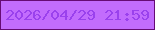 文字の大きさ：5、枠の色：660b75、背景の色：c26cfd、文字の色：9a41ed 無料ブログパーツのブログ時計