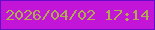 文字の大きさ：4、枠の色：660bc7、背景の色：c315d7、文字の色：afa952 無料ブログパーツのブログ時計