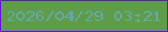 文字の大きさ：1、枠の色：660be6、背景の色：5e9c47、文字の色：62a9ae 無料ブログパーツのブログ時計