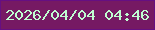文字の大きさ：4、枠の色：660f82、背景の色：761963、文字の色：bffdd0 無料ブログパーツのブログ時計