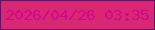 文字の大きさ：1、枠の色：661069、背景の色：d92873、文字の色：d10691 無料ブログパーツのブログ時計