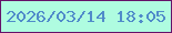文字の大きさ：5、枠の色：66126a、背景の色：affce0、文字の色：508bca 無料ブログパーツのブログ時計
