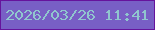 文字の大きさ：4、枠の色：66139c、背景の色：785fc5、文字の色：90c6ce 無料ブログパーツのブログ時計