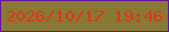 文字の大きさ：4、枠の色：6613a0、背景の色：887936、文字の色：df3615 無料ブログパーツのブログ時計