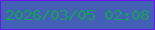 文字の大きさ：1、枠の色：6617ea、背景の色：4460b6、文字の色：17a058 無料ブログパーツのブログ時計