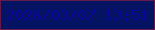 文字の大きさ：4、枠の色：661a4c、背景の色：041362、文字の色：0a039e 無料ブログパーツのブログ時計
