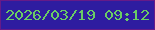 文字の大きさ：4、枠の色：661a88、背景の色：2e1ca0、文字の色：6acc65 無料ブログパーツのブログ時計
