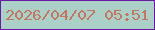文字の大きさ：4、枠の色：661ba0、背景の色：aad0c7、文字の色：c27762 無料ブログパーツのブログ時計