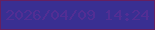 文字の大きさ：1、枠の色：661f60、背景の色：392f92、文字の色：522e94 無料ブログパーツのブログ時計