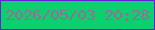 文字の大きさ：2、枠の色：661fd7、背景の色：0bd06d、文字の色：9d699c 無料ブログパーツのブログ時計