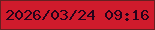 文字の大きさ：3、枠の色：662021、背景の色：d01b2c、文字の色：26031b 無料ブログパーツのブログ時計