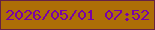 文字の大きさ：3、枠の色：662145、背景の色：ad6e07、文字の色：7901a7 無料ブログパーツのブログ時計