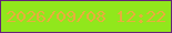 文字の大きさ：1、枠の色：66227a、背景の色：91e71c、文字の色：e8ae3d 無料ブログパーツのブログ時計