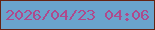 文字の大きさ：2、枠の色：662312、背景の色：6aa4cc、文字の色：ae4a8c 無料ブログパーツのブログ時計