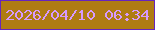 文字の大きさ：4、枠の色：6625bd、背景の色：af7c13、文字の色：d69aff 無料ブログパーツのブログ時計