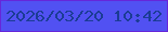 文字の大きさ：4、枠の色：6627d9、背景の色：5151f2、文字の色：1b3c95 無料ブログパーツのブログ時計