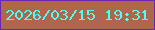 文字の大きさ：1、枠の色：662ab2、背景の色：b0654d、文字の色：53fbf7 無料ブログパーツのブログ時計