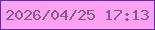 文字の大きさ：1、枠の色：662b9a、背景の色：fda1f3、文字の色：895794 無料ブログパーツのブログ時計