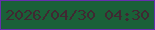 文字の大きさ：4、枠の色：662ead、背景の色：1a6038、文字の色：402832 無料ブログパーツのブログ時計