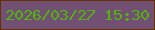 文字の大きさ：3、枠の色：663000、背景の色：715074、文字の色：4fb40c 無料ブログパーツのブログ時計
